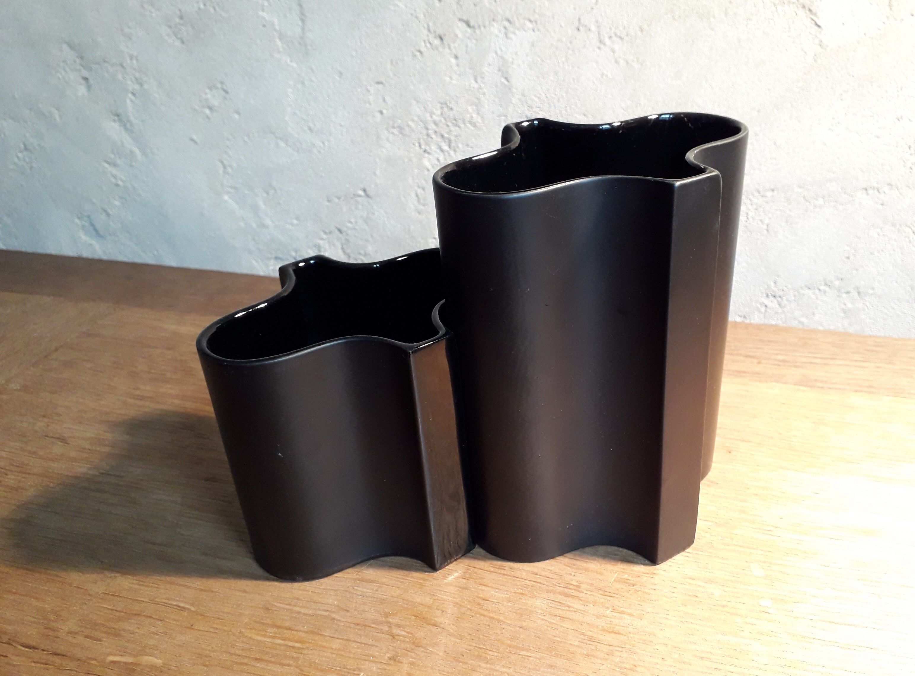 Black porcelain vases from Rosenthal Studio Linie