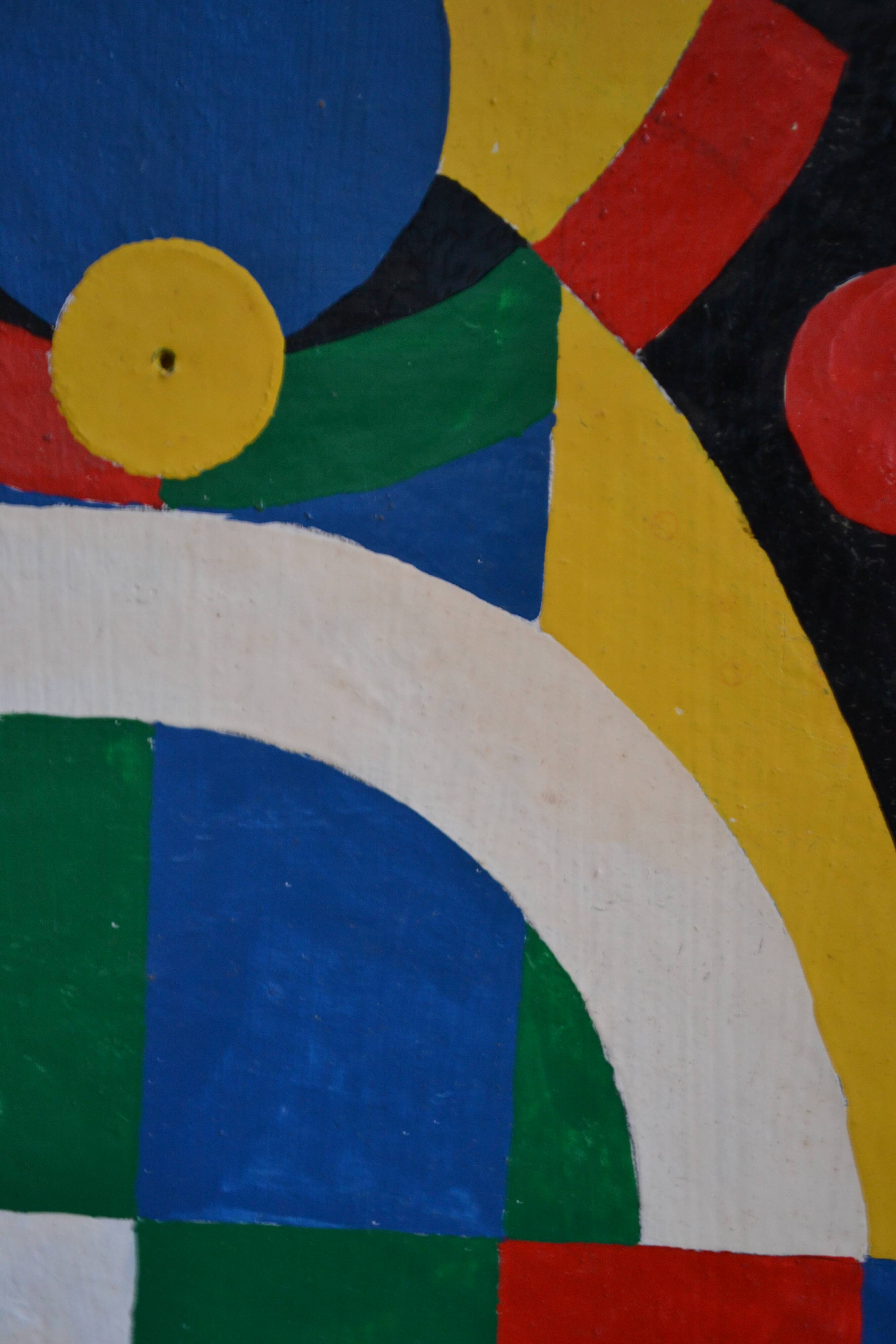 Orphism, Follower of Sonia Delaunay, Oil on panel, 67 x 46 cm