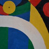 Orphism, Follower of Sonia Delaunay, Oil on panel, 67 x 46 cm