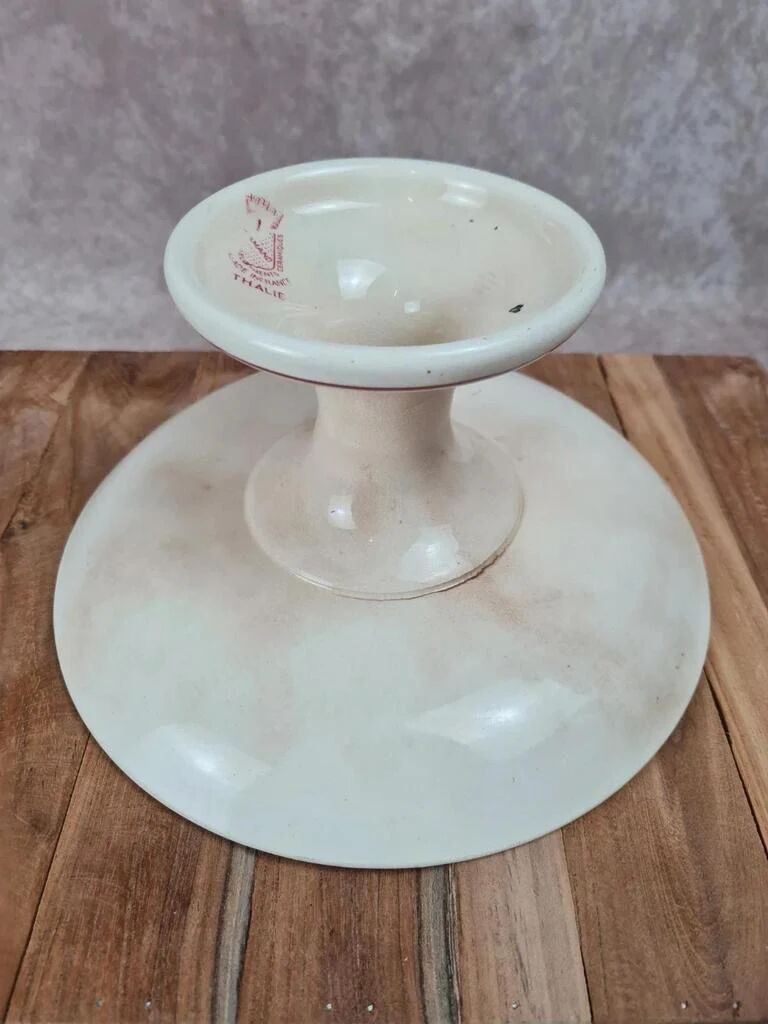 Antique compote dish from Saint-Amand, model "Thalie"
