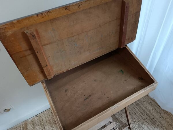 Pupitre d'écolier en bois enfant pliable ardoise