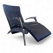 David design armchair/lounger by Interprofil, black leather, good condition