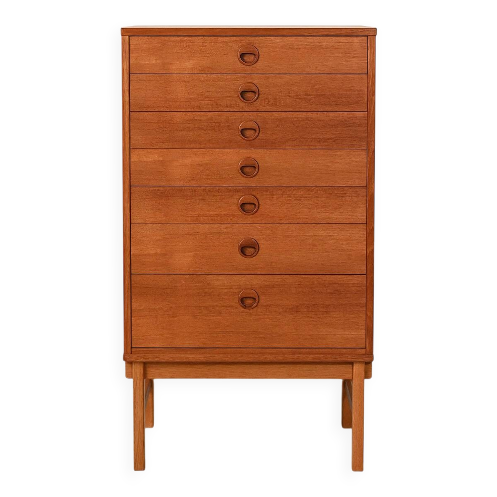 Commode scandinave en teck à 6 tiroirs, années 1960