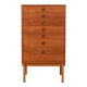 Commode scandinave en teck à 6 tiroirs, années 1960