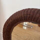 Mid-century wicker and rattan mirror