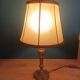 Living room lamp with golden bronze base and shade