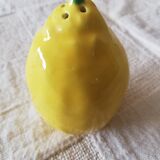 Vintage lemon-shaped ceramic salt shaker