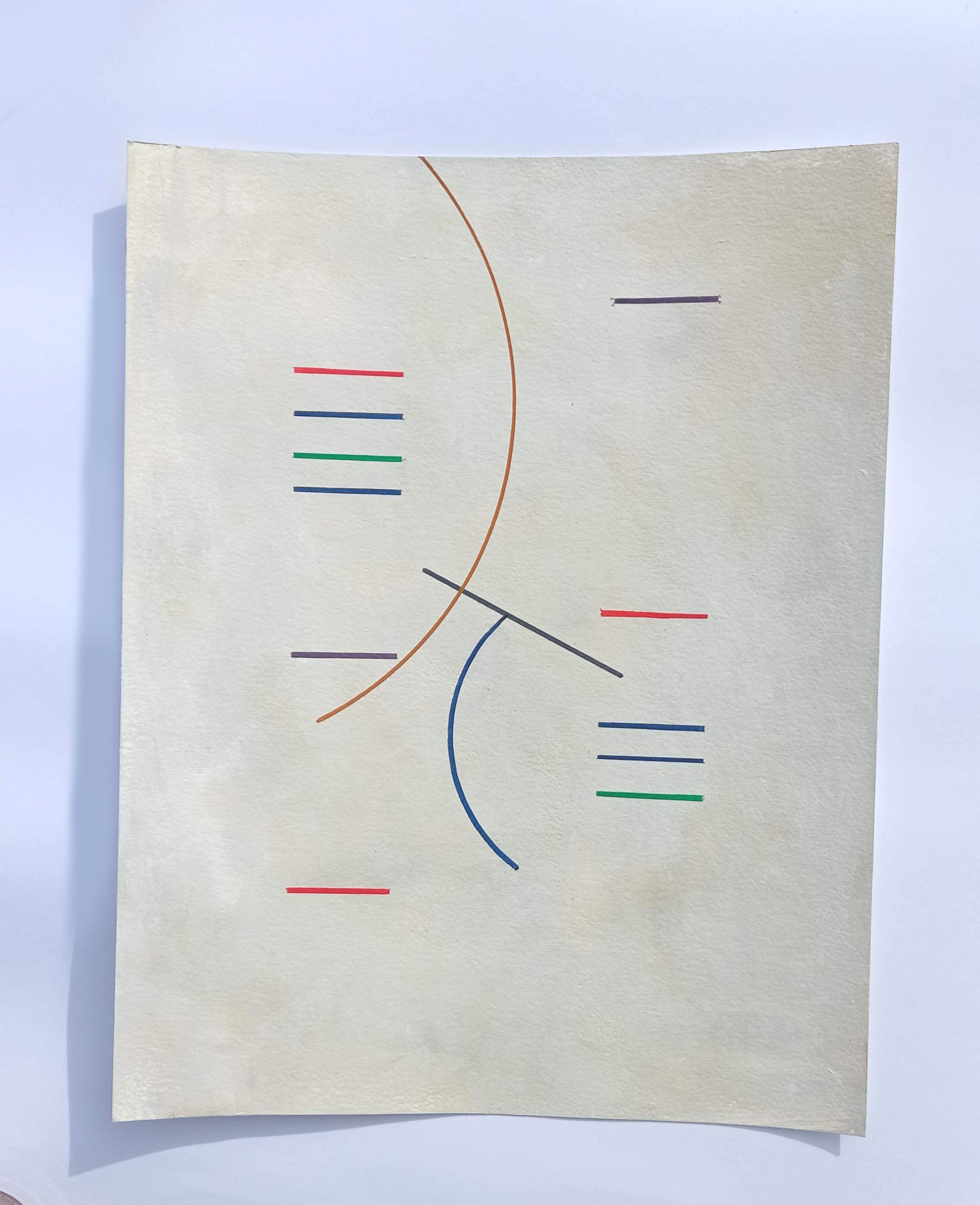 Abstraction geometric Curves an Straight