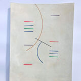 Abstraction geometric Curves an Straight