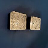 Set of 2 Staff leuchten bubble glass wall lamps , 1970s Germany
