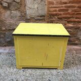 Yellow wooden chest