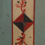 Armoire de mariage allemande antique 1818 peinte à la main