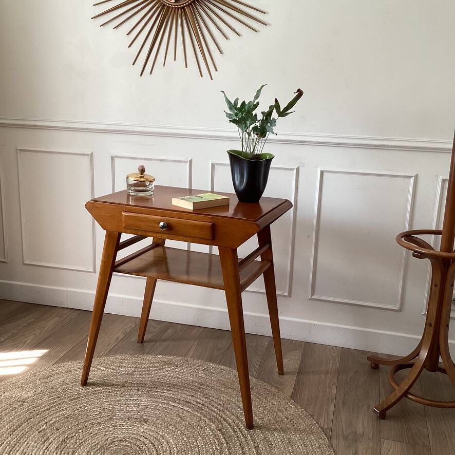 Vintage console with compass feet