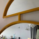 Large vintage Pilm Italy mirror in yellow metal