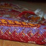 Old turkish carpet yastik handmade 44cm x 86cm 1920s, 1c371