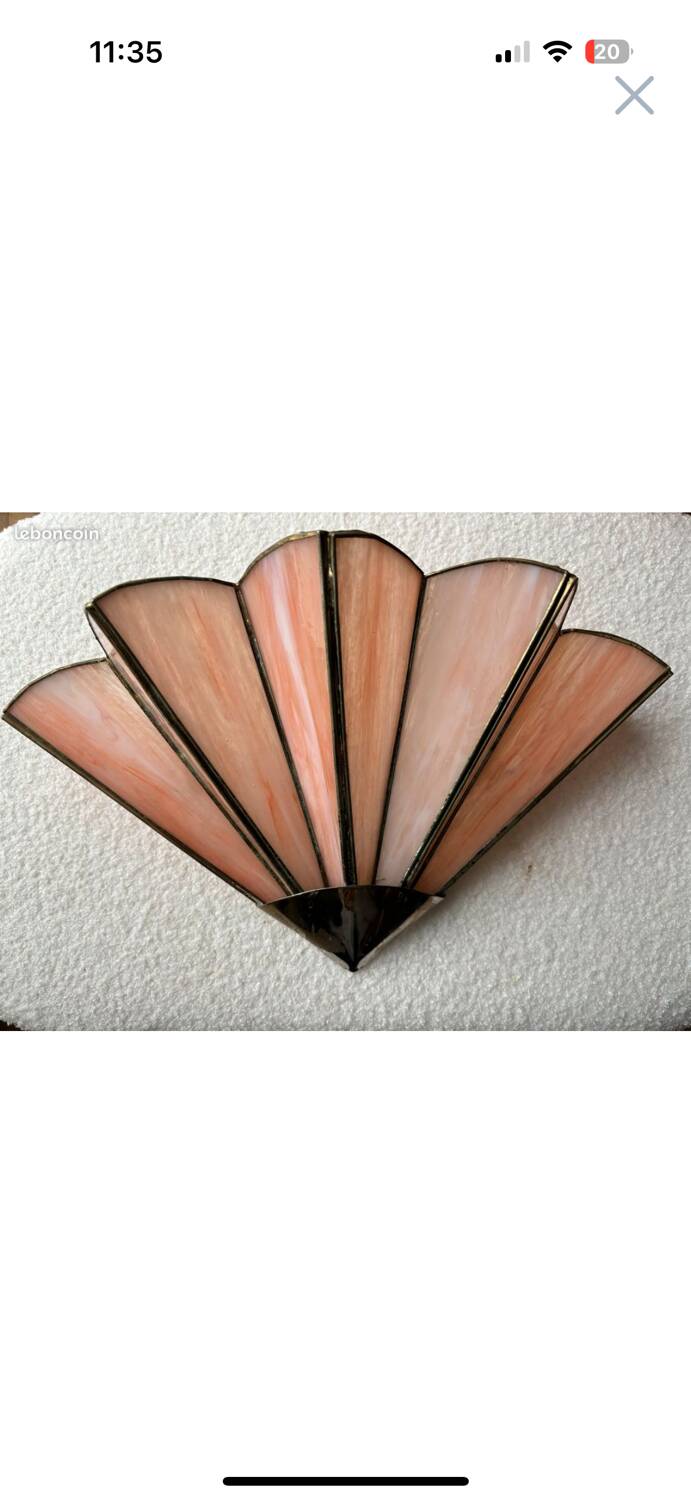 Art deco fan wall light
