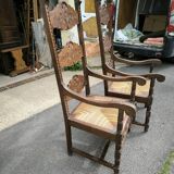 Pair of large and large armchairs from the end of the 19th century