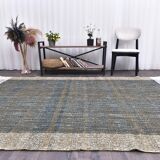 Tapis kilim en laine Kilim Tapi 290x190 cm - Vert Armée, Bleu