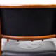 Set of 6 wooden Dining Chairs with black Leather, 1960