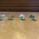 Set of 4 vintage murano glass knife rests grape cluster