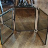 Old triptych mirror/barber mirror
