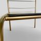 Table basse moderniste en métal et verre fumé
