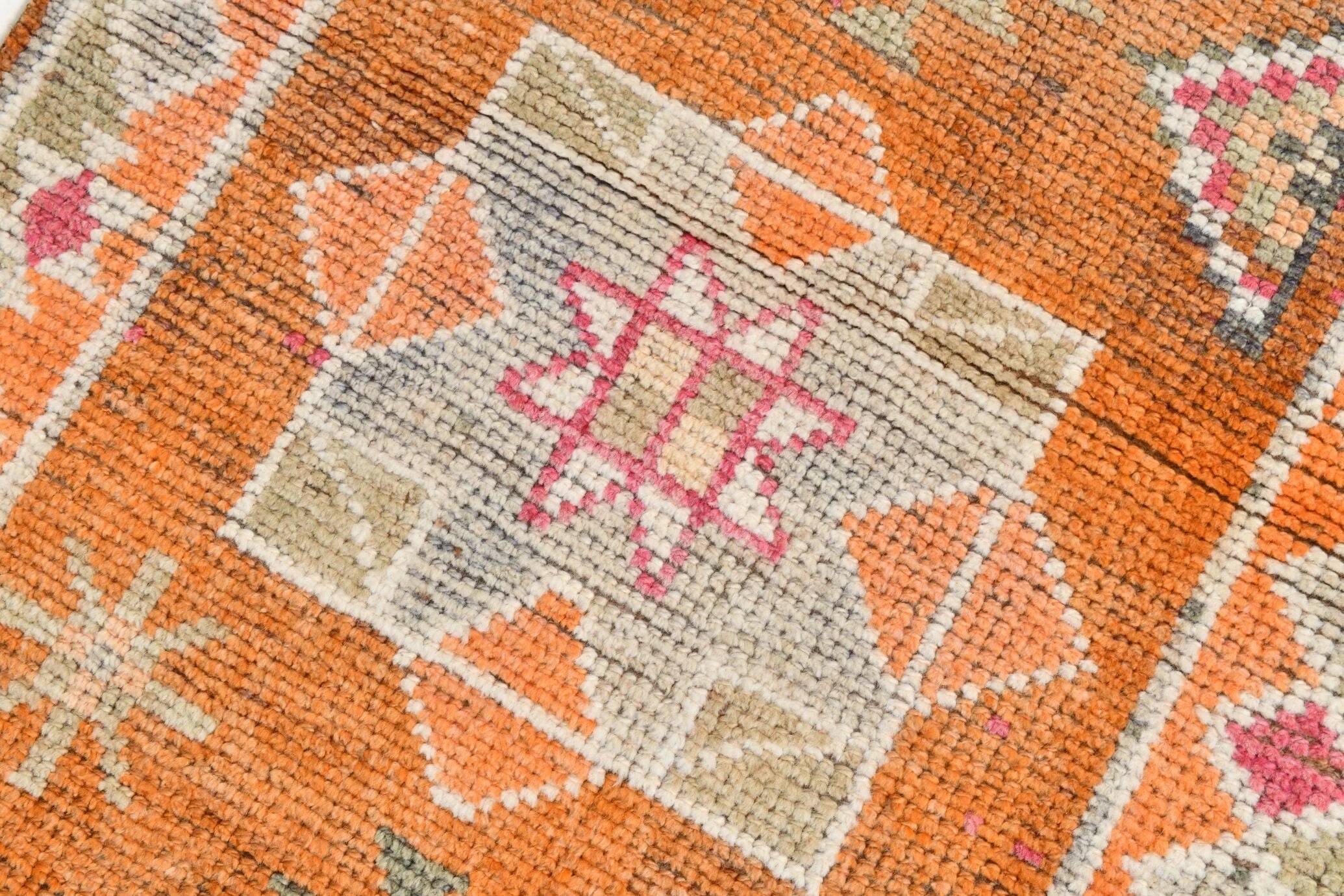 Turkish vintage Herki rug 2'10" x 12'10"