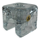 Juhava "ice cube" glass candlestick, vintage