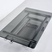 Midcentury 1970s Italian Stacked Chrome Coffee Table