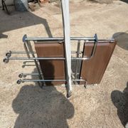 Vintage chrome Textable style folding trolley
