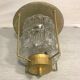 Old Lantern Golden Metal hanging Glass Molded Vintage 70years
