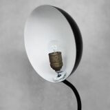 Vintage Bauhaus German Minimalist Black Metal Desk Lamp from Gebrüder Cosack Gecos, 1940s