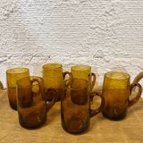 Amber Glass Sangria Cups