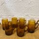 Amber Glass Sangria Cups