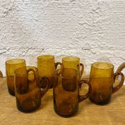 Tasses à sangria en verre ambré