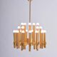 Golden chandelier by Angelo Brotto for Esperia Italia
