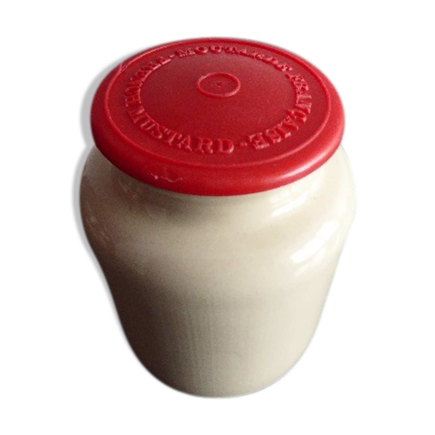 Ancient jar of mustard sandies from Meaux Pommery