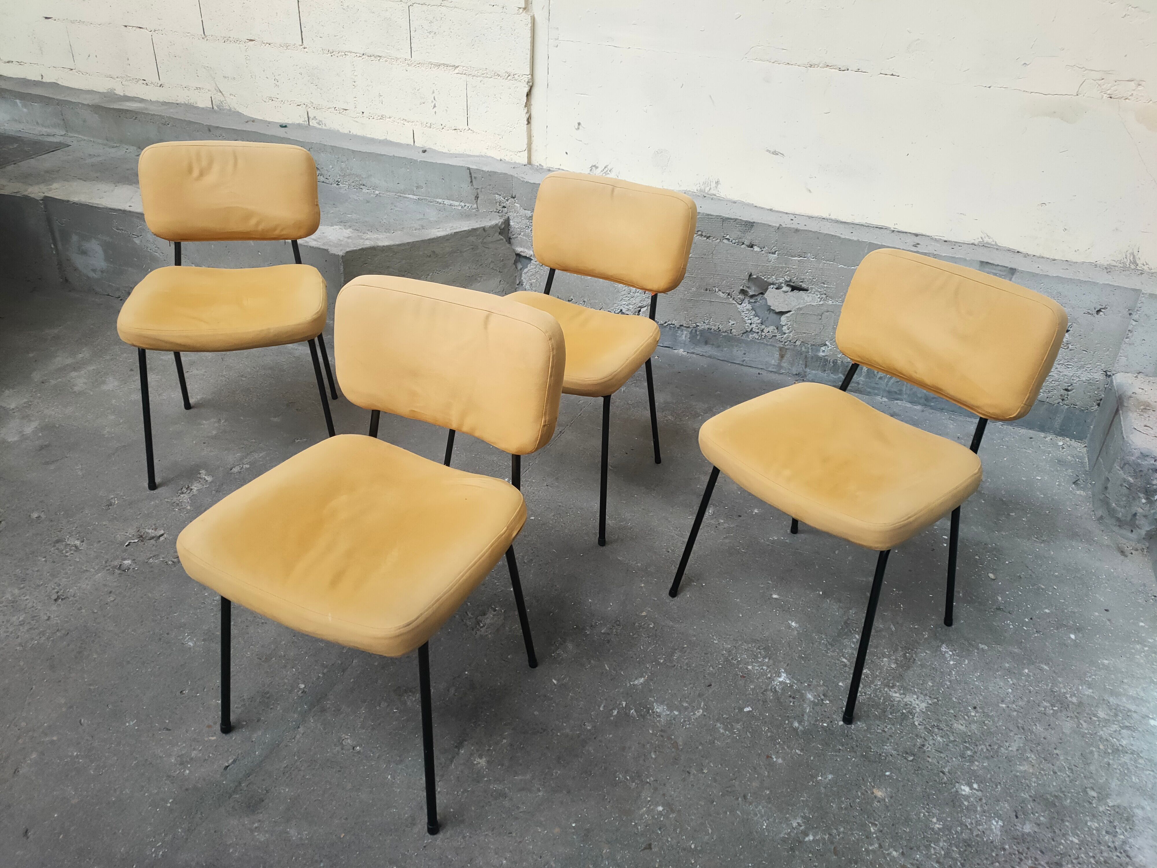 Set de 4 André Simard chairs