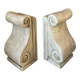Pair of vintage patinated plaster bookends