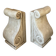Pair of vintage patinated plaster bookends