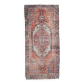 Burgundy & Red Vintage Persian Rug, 153x336Cm