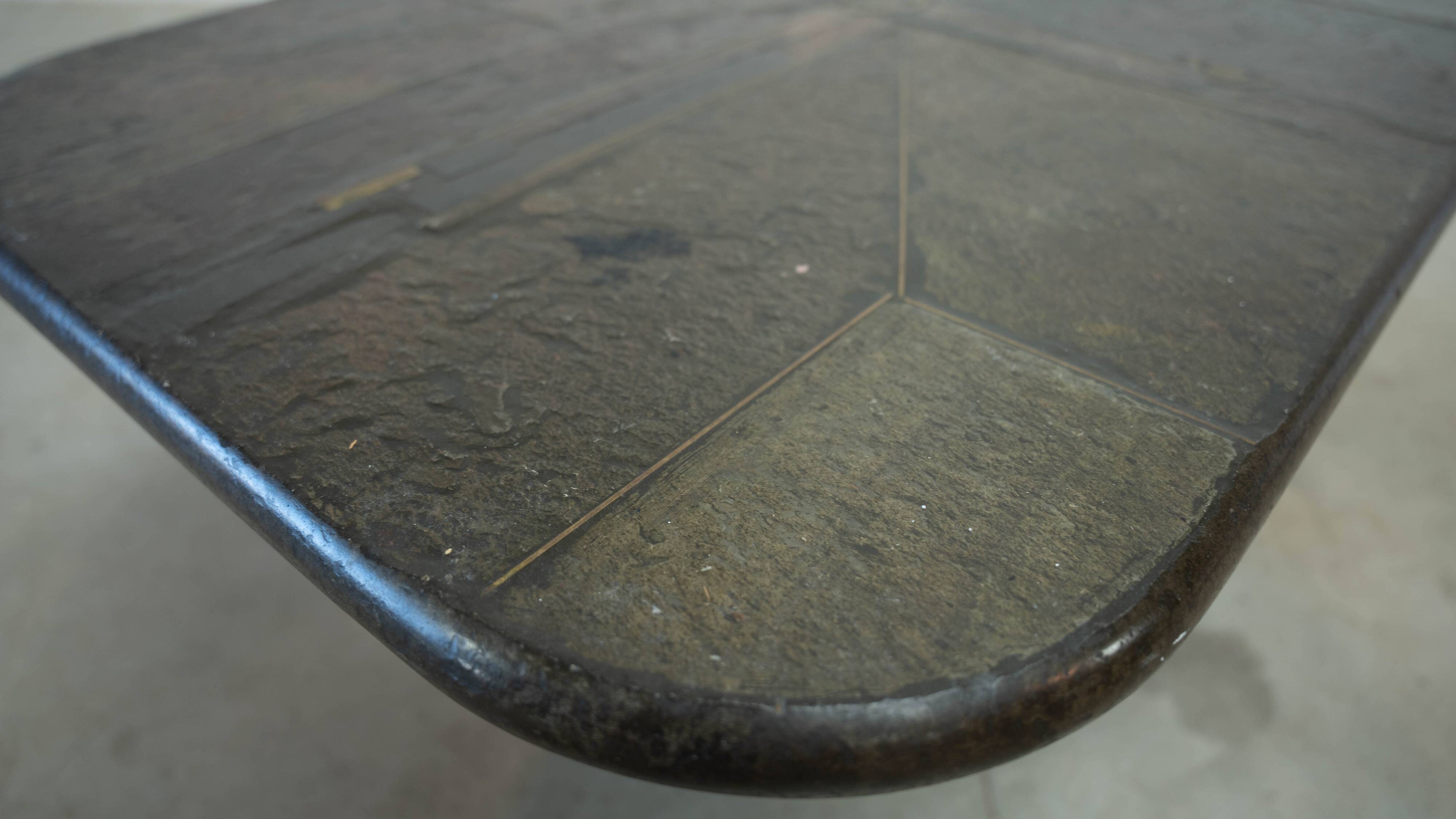 Mosaic stone coffee table by Marcus Kingma