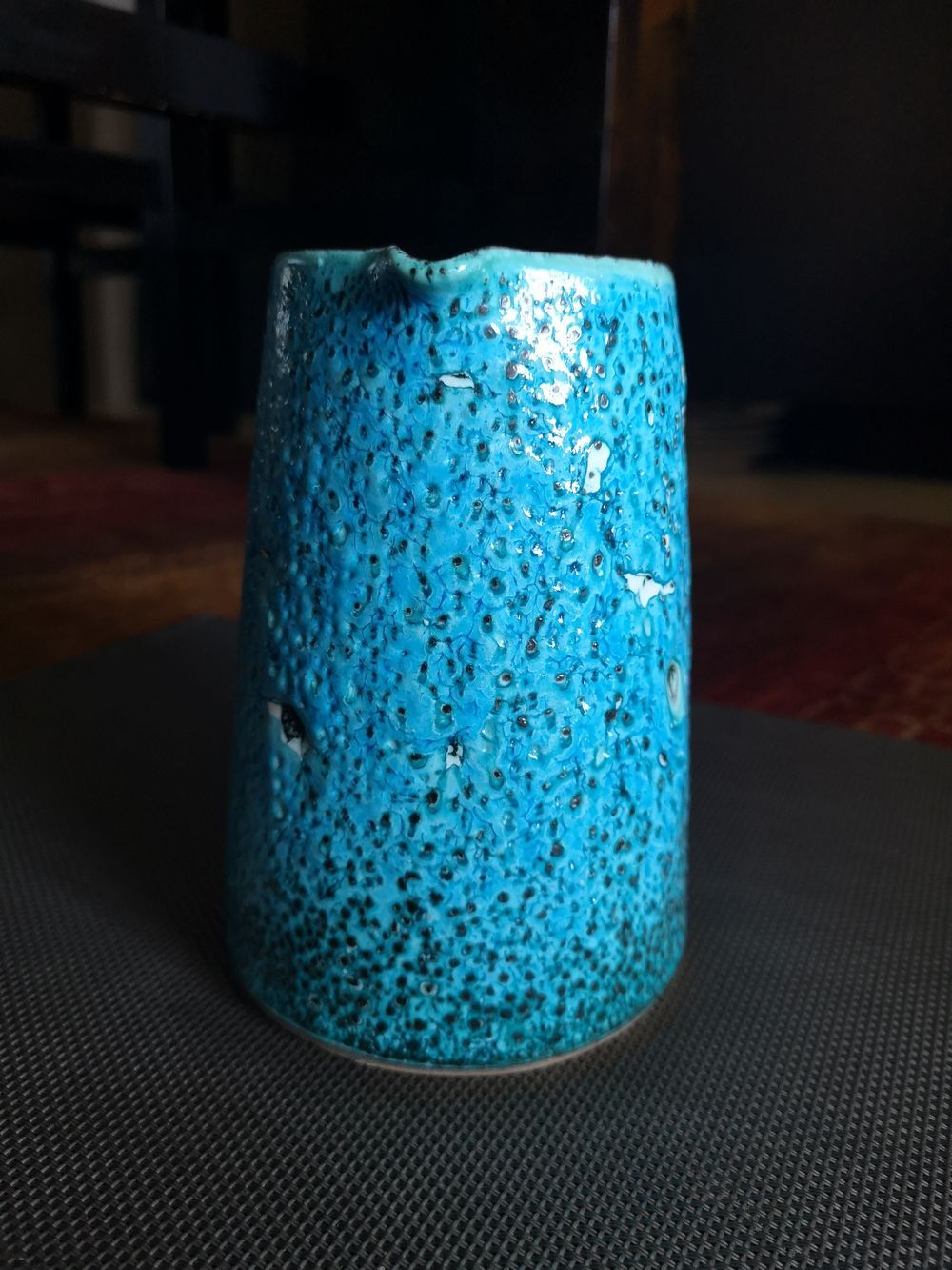 Enamelled ceramic pitcher - 1950s/1960s