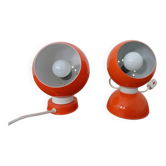 Italian Space Age Metal Internal Magnet Table Lamps by Reggiani, 1960s, Set of 2