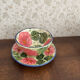 Handmade bowl and plate Roses