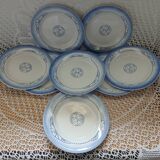 8 old Digoin and Sarreguemines dinner plates