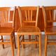 Set of 4 Luterma bistro chairs, cane effect, 1950