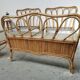 Pair of vintage rattan beds