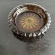 Amber glass ashtray