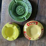 Trio of bistro ashtrays, early twentieth sit